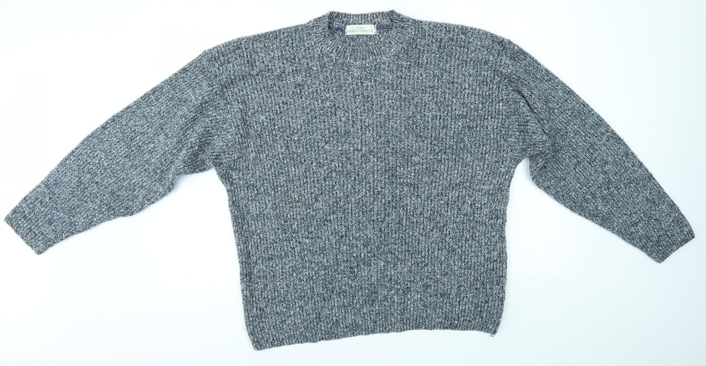 Womens UK Size S M&S Blue Pullover Jumper
