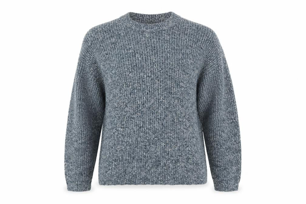 Front view of Marks & Spencer women’s blue jumper, size S