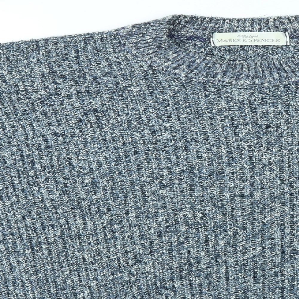 Womens UK Size S M&S Blue Pullover Jumper