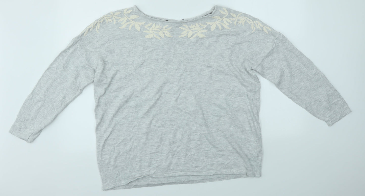 Womens UK Size 20 Bonmarché Grey Pullover Jumper