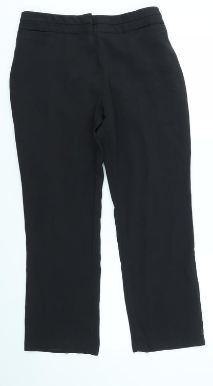 Womens UK Size 10 M&S Regular Fit Dress Pants Black Trousers
