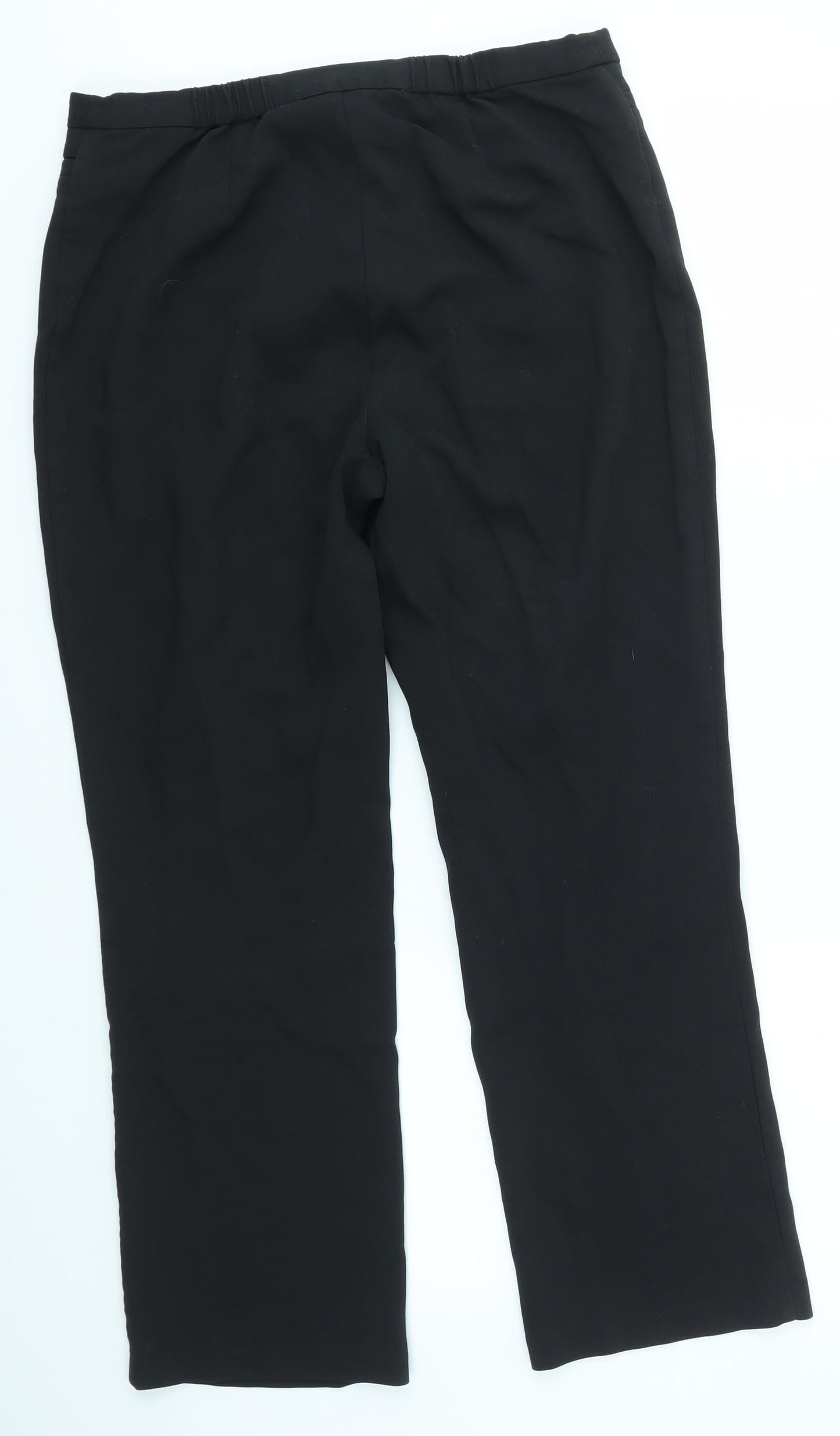 Womens UK Size 10 M&S Regular Fit Dress Pants Black Trousers