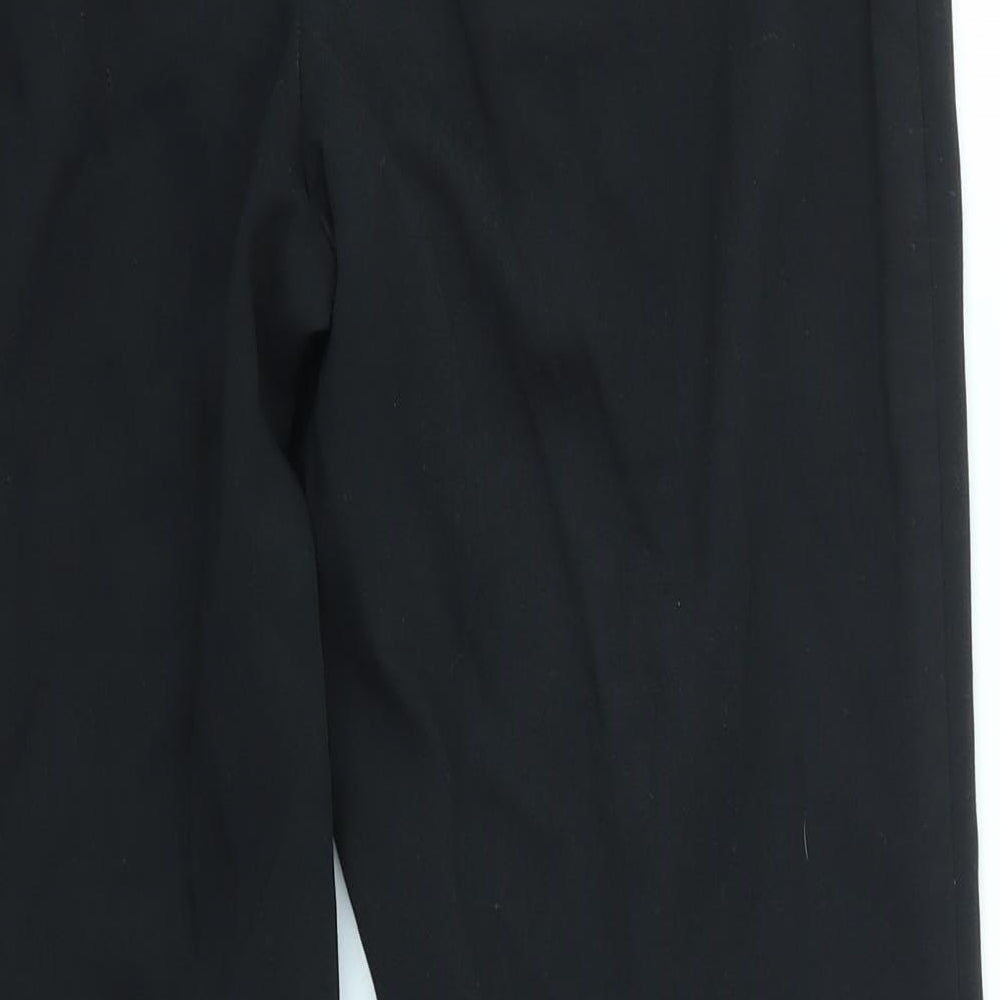 Womens UK Size 10 M&S Regular Fit Dress Pants Black Trousers