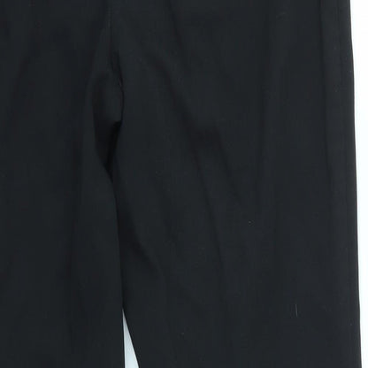 Womens UK Size 10 M&S Regular Fit Dress Pants Black Trousers
