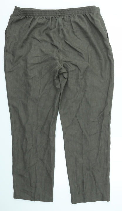 Womens UK Size 18 M&S Regular Fit Dress Pants Grey Trousers