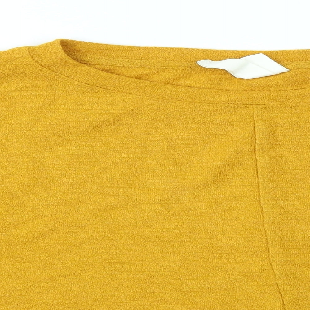 Womens UK Size S H&M Yellow Basic Blouse