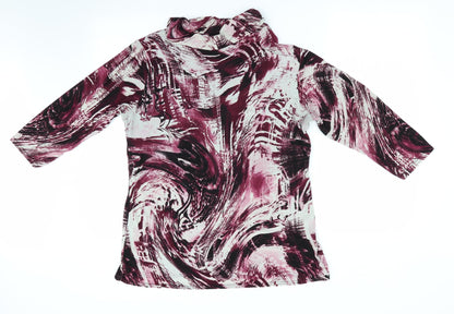 Womens UK Size  BASSINI Purple Basic T-Shirt