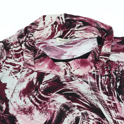 Womens UK Size  BASSINI Purple Basic T-Shirt