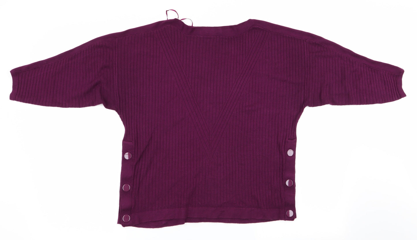 Womens UK Size M Marks and Spencer Purple Pullover Jumper