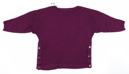 Womens UK Size M Marks and Spencer Purple Pullover Jumper
