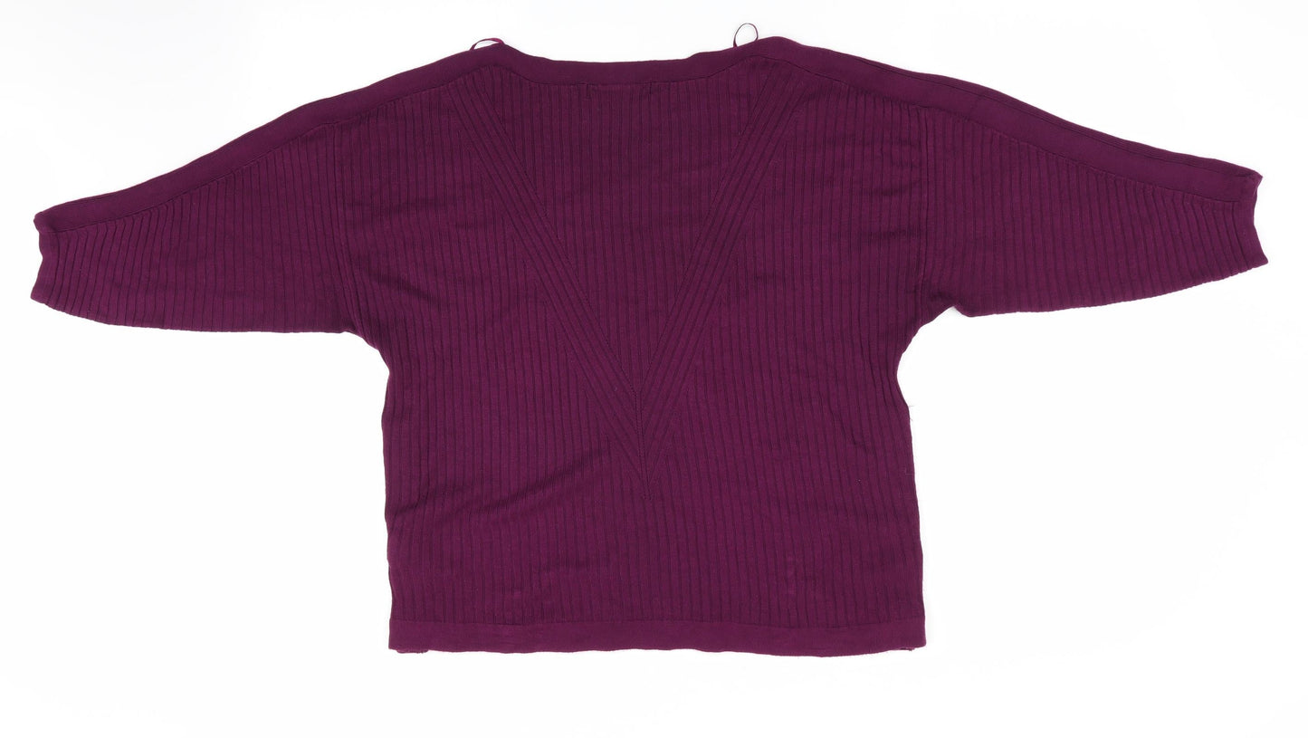 Womens UK Size M Marks and Spencer Purple Pullover Jumper