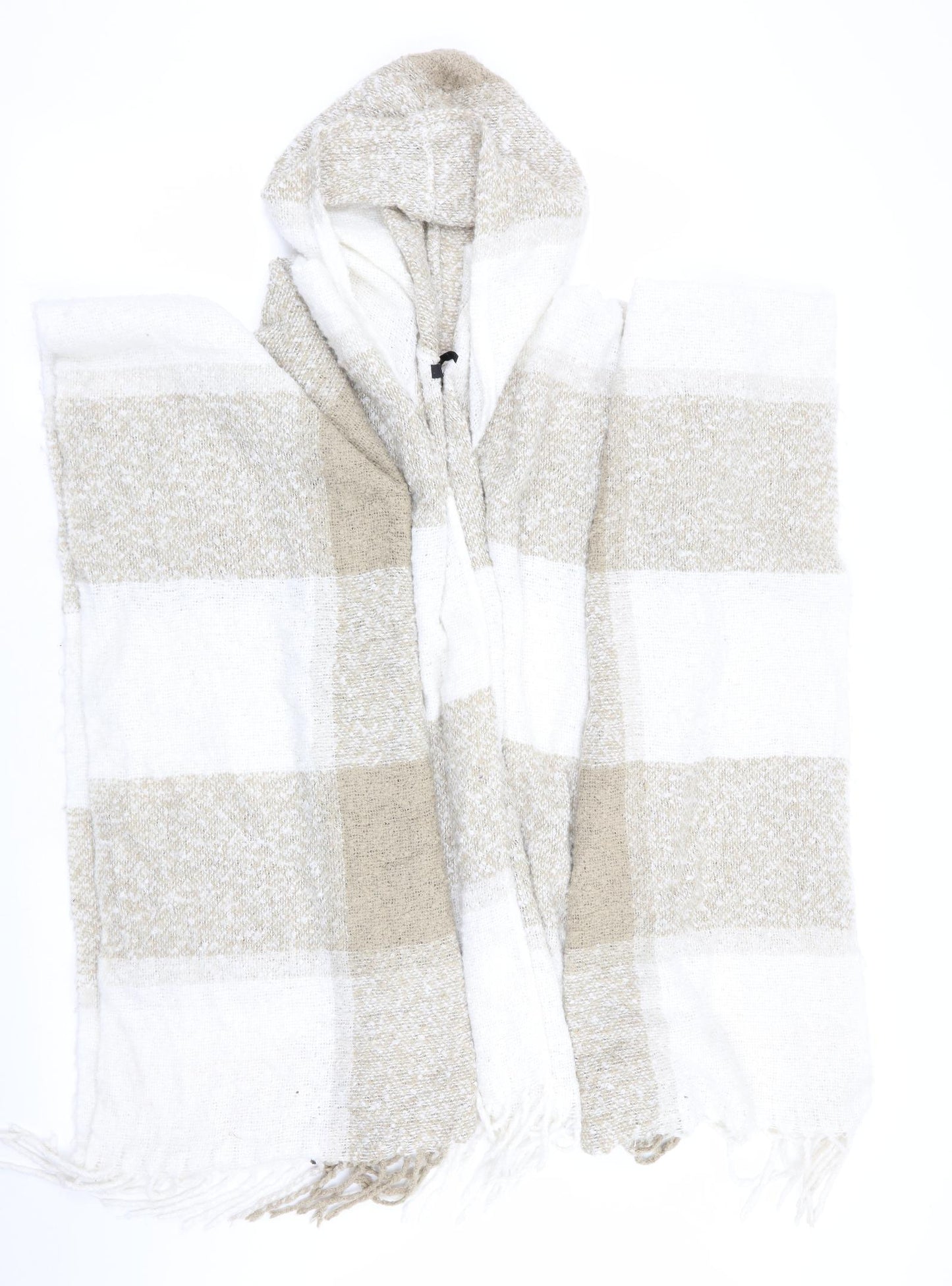 PEP & Co Womens Beige Check   Poncho One Size