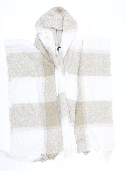 PEP & Co Womens Beige Check   Poncho One Size