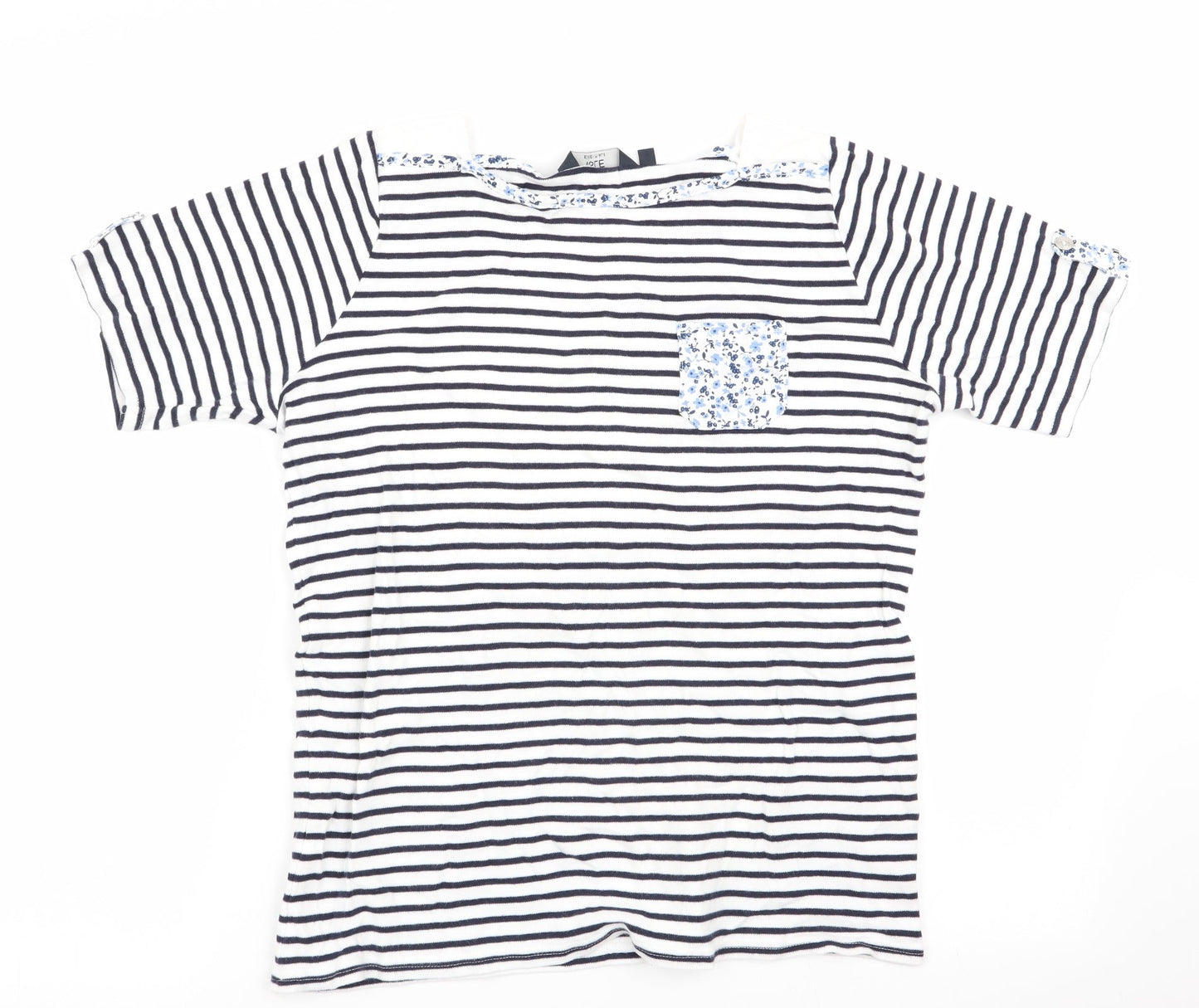 Womens UK Size 14 ISLE Essentials Blue Basic T-Shirt