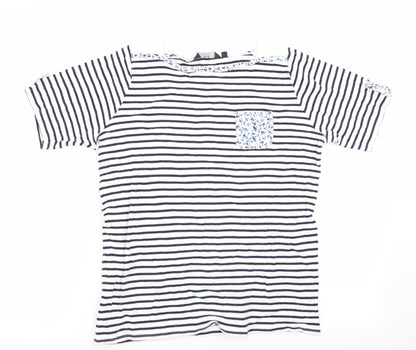 Womens UK Size 14 ISLE Essentials Blue Basic T-Shirt