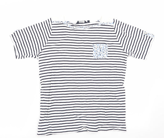 Womens UK Size 14 ISLE Essentials Blue Basic T-Shirt