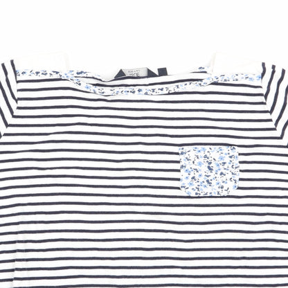 Womens UK Size 14 ISLE Essentials Blue Basic T-Shirt