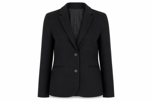 Front view of Gap women’s black jacket suit jacket, size UK 10