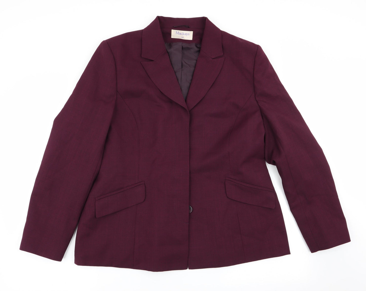 Mackays Womens Purple   Jacket Suit Jacket Size 16