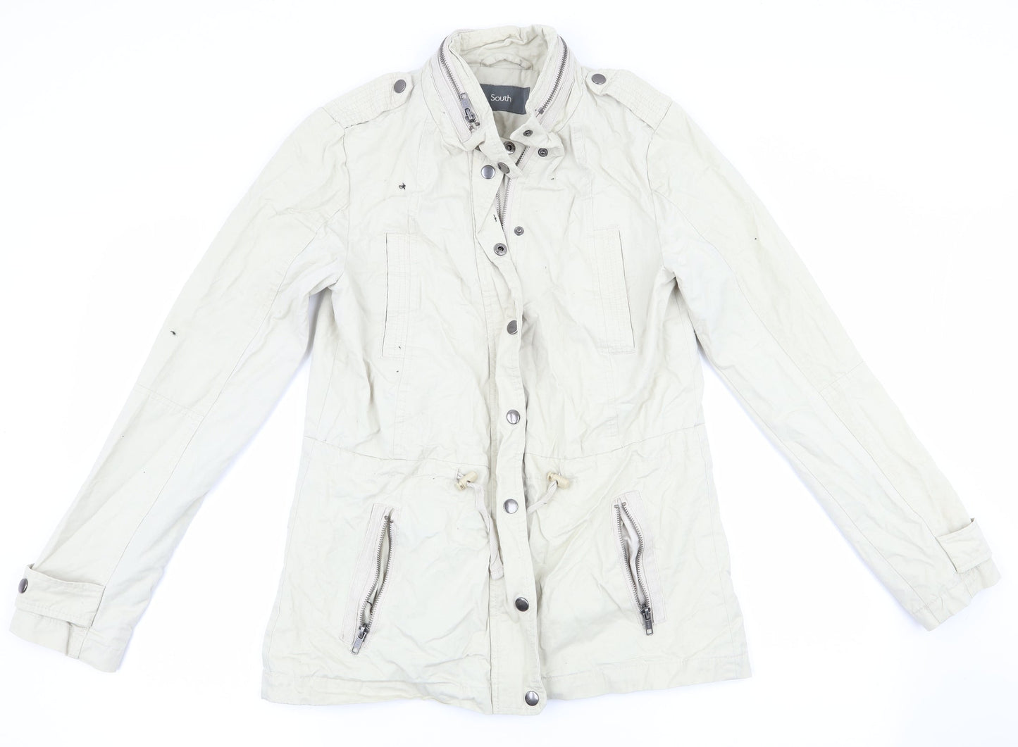Womens UK Size 8 South Beige Anorak Coat
