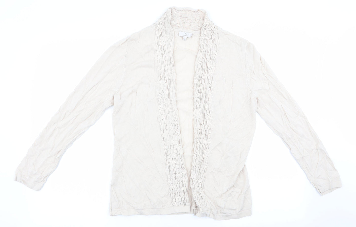 Womens UK Size M CC Beige Cardigan Jumper