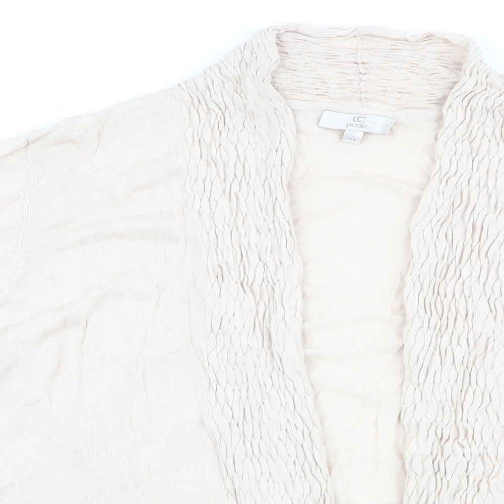 Womens UK Size M CC Beige Cardigan Jumper
