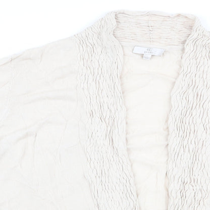 Womens UK Size M CC Beige Cardigan Jumper