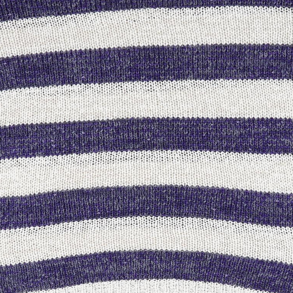 TU Womens Blue Striped  Pullover Jumper Size 10  - Sequins all over