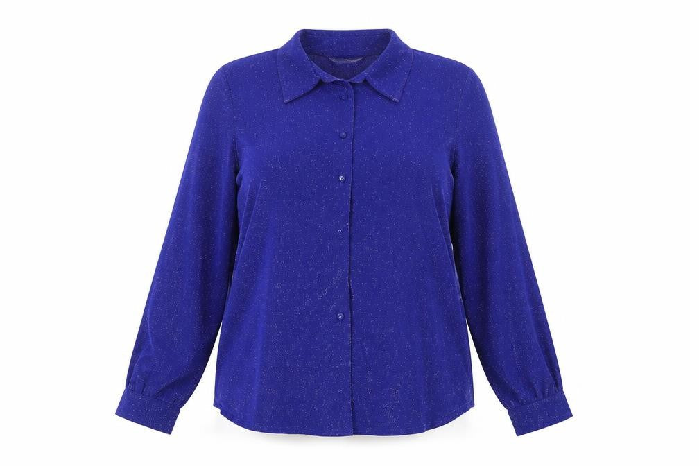 Womens UK Size 18 Berkertex Blue Basic Button-Up