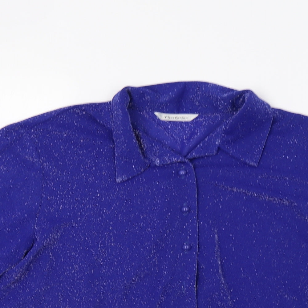 Berkertex Womens Blue   Basic Button-Up Size 18