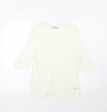 Womens UK Size 12 M&S Ivory Pullover Jumper