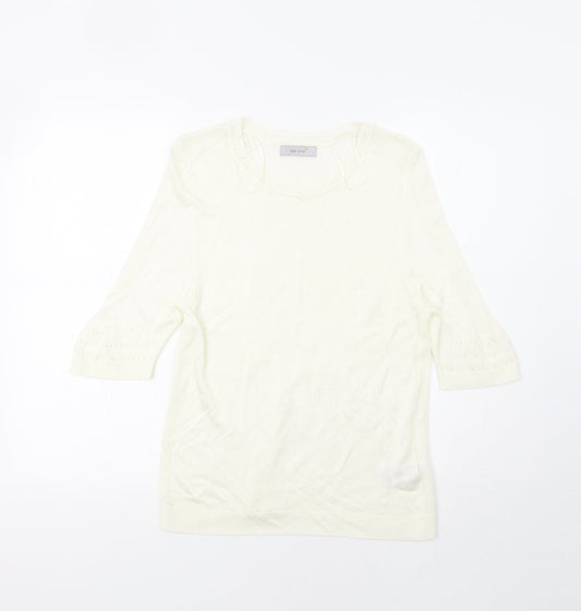 Womens UK Size 12 M&S Ivory Pullover Jumper