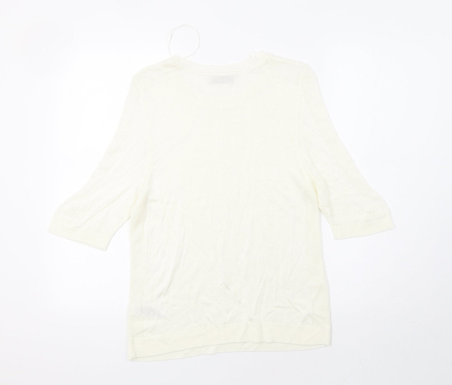 Womens UK Size 12 M&S Ivory Pullover Jumper