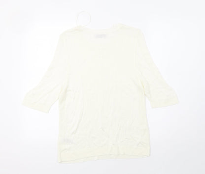 Womens UK Size 12 M&S Ivory Pullover Jumper