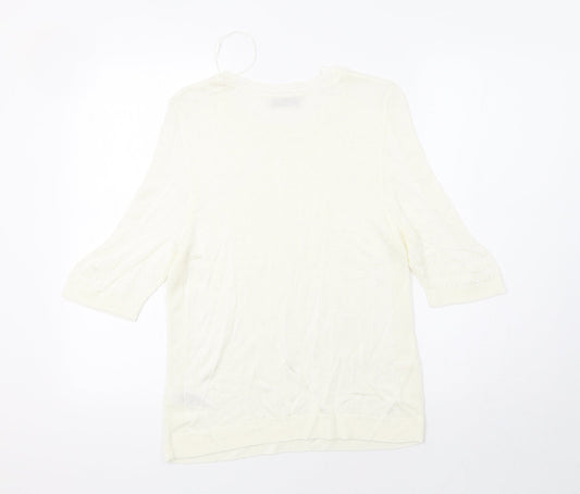 Womens UK Size 12 M&S Ivory Pullover Jumper