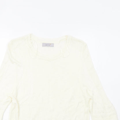Womens UK Size 12 M&S Ivory Pullover Jumper