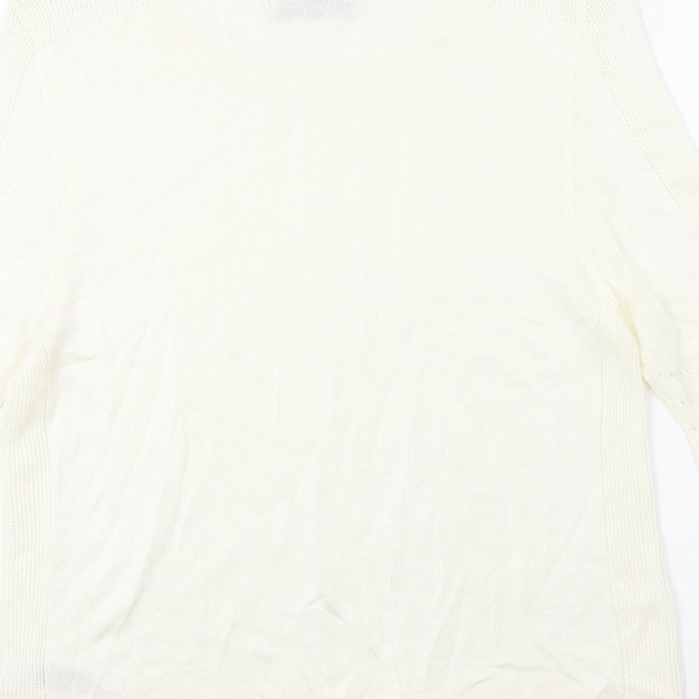 Womens UK Size 12 M&S Ivory Pullover Jumper
