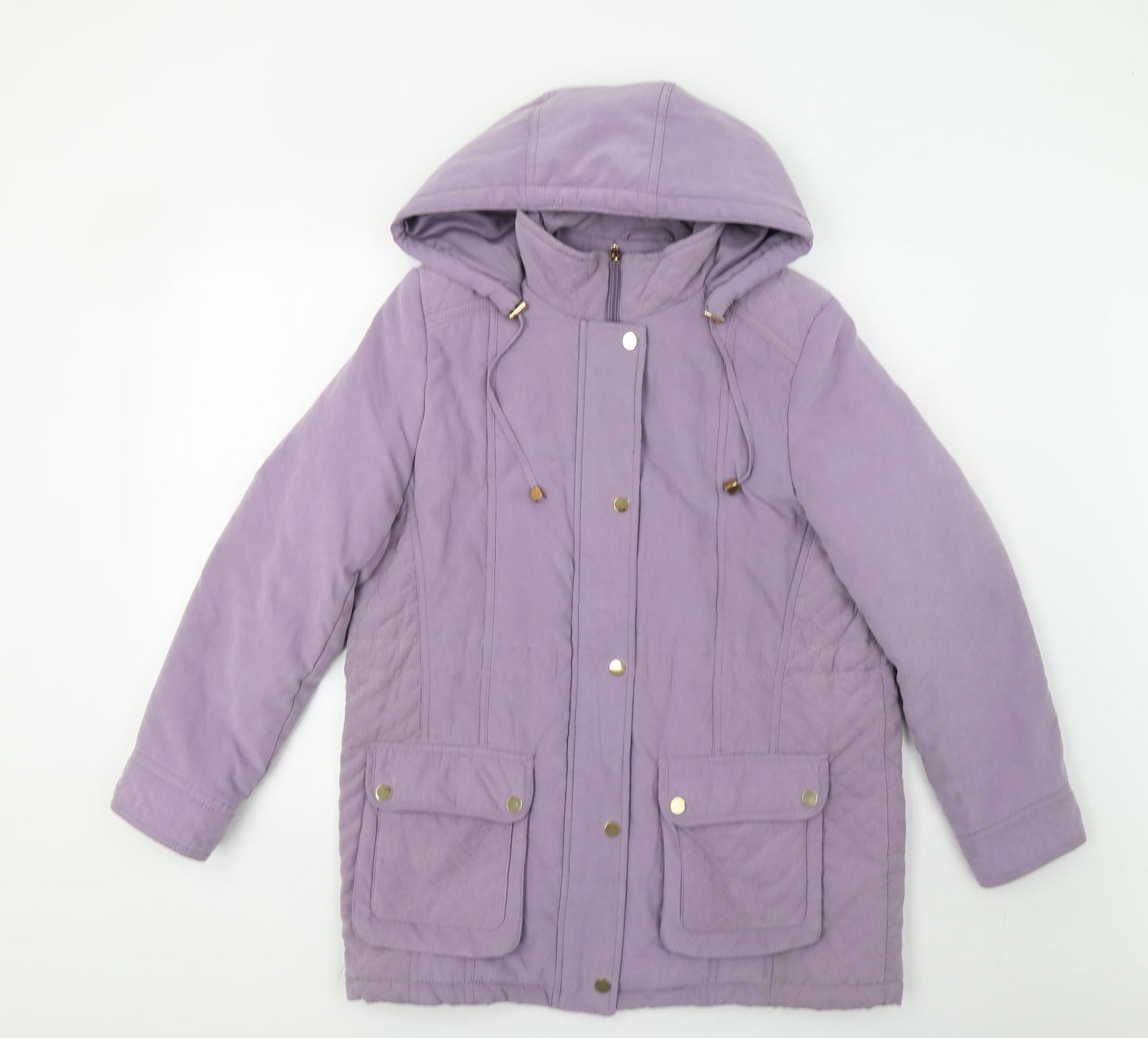 Womens UK Size 12 Isle Purple Parka Coat