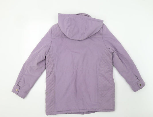 Womens UK Size 12 Isle Purple Parka Coat
