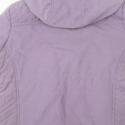 Womens UK Size 12 Isle Purple Parka Coat