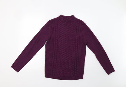 Womens UK Size S Isle Purple Pullover Jumper