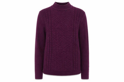 Womens UK Size S Isle Purple Pullover Jumper