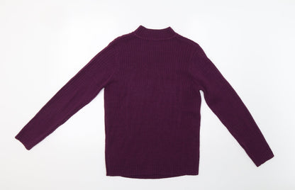 Womens UK Size S Isle Purple Pullover Jumper