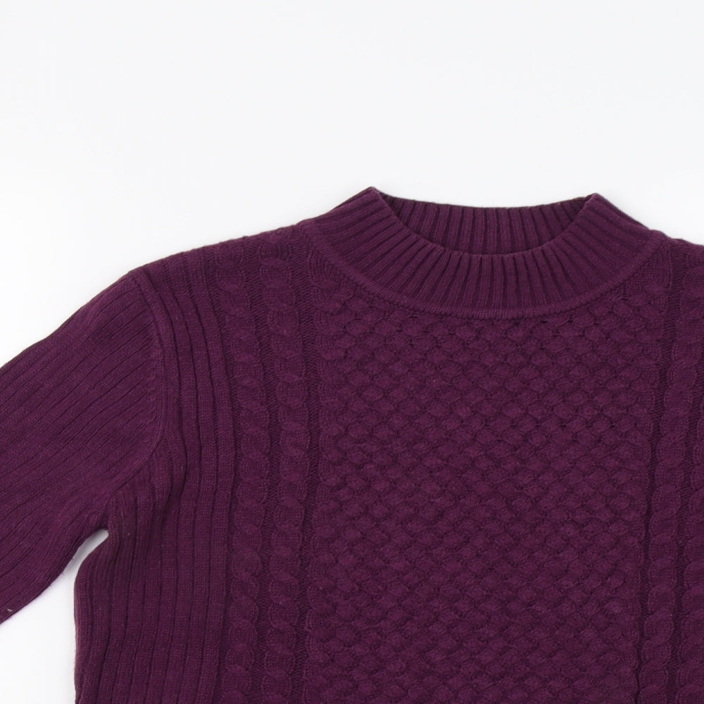Womens UK Size S Isle Purple Pullover Jumper