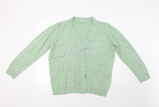Damart Womens Green   Cardigan Jumper Size M