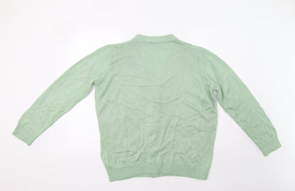Womens UK Size M Damart Green Cardigan Jumper