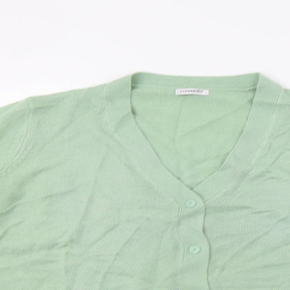 Womens UK Size M Damart Green Cardigan Jumper