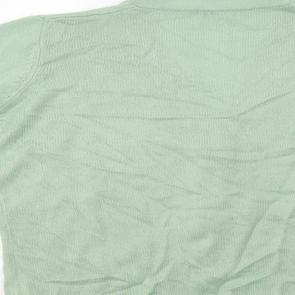 Womens UK Size M Damart Green Cardigan Jumper