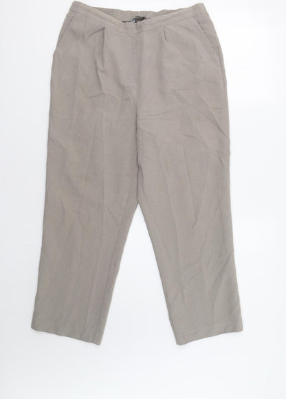 Womens UK Size 14 Bonmarch Regular Fit  Grey Trousers
