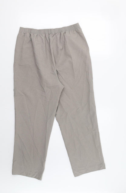 Womens UK Size 14 Bonmarch Regular Fit  Grey Trousers